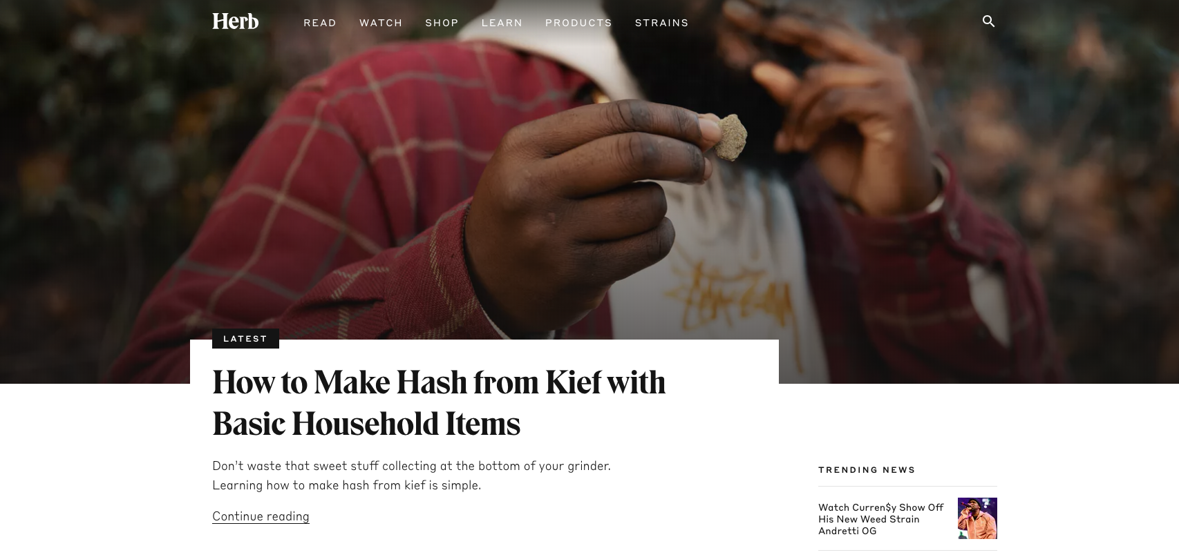 Herb website screenshot